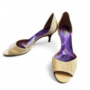 Kate Spade Woven Tan Espadrille Sandals